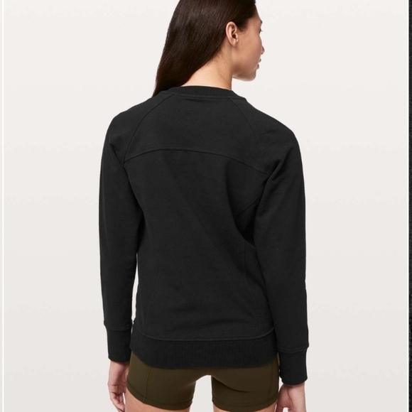Lululemon Black Scuba Crew Pullover Sweatshirt Size 8 - Picture 2 of 7